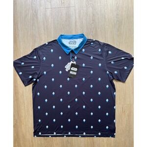 RSVLTS Star Wars Millennium Falcon Polo Shirt Mens 3XL Navy Blue Breakfast Balls